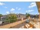 Relaxing outdoor space with seating, railing, and views of the neighborhood at 7778 Villa Montara St, Las Vegas, NV 89123