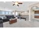 Large loft area with comfortable seating and exercise equipment, perfect for relaxation and fitness at 7778 Villa Montara St, Las Vegas, NV 89123
