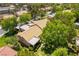 Aerial shot showcases lush backyard and serene neighborhood at 8516 Millsboro Dr, Las Vegas, NV 89134