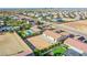 Aerial shot of backyard next to the community swimming pool, with space for landscaping and outdoor activities at 8665 Jerlyn St, Las Vegas, NV 89113