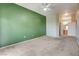 Bright bedroom featuring carpeted floors and a bathroom en suite at 9303 Gilcrease Ave # 2198, Las Vegas, NV 89149