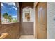 Exterior entryway featuring unit number 2198 and a covered porch area at 9303 Gilcrease Ave # 2198, Las Vegas, NV 89149