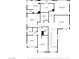 Detailed floor plan showcasing layout with bedrooms, bathrooms, Gathering room, walk-in closet, and laundry dimensions at 9710 Hiking Ave, Las Vegas, NV 89166