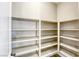 Spacious walk-in pantry with ample shelving for organized storage at 10164 Phelps Lake Ct, Las Vegas, NV 89148