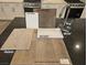 Interior design selection board featuring Alabaster paint, Benton Burlap cabinets, and Liberty Calacatta quartz countertop at 10315 Water Knot Ave, Las Vegas, NV 89166