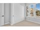 Bedroom with mountain views and large sliding closet door at 11707 Hatchling Ave, Las Vegas, NV 89138