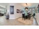 Dining room featuring high ceilings, large windows, and tile floors throughout at 1314 Rossini St, Henderson, NV 89052