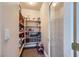 Pantry featuring organized shelves with a variety of food and beverage items at 1314 Rossini St, Henderson, NV 89052