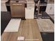 Display of kitchen finish samples with cabinets, paint, quartz, flooring and carpet at 1544 Little Penguin St, Las Vegas, NV 89138