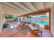 Inviting backyard with a pool, lounge seating, and a charming outdoor fireplace, perfect for entertaining guests at 1721 E Oakey Blvd, Las Vegas, NV 89104