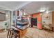 Unique kitchen featuring a gas cooktop, stainless steel appliances, and vibrant cabinetry at 1721 E Oakey Blvd, Las Vegas, NV 89104