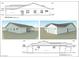 Side elevation drawing of single-story home showing roofline, windows, doors, and overall structure at 1760 Omaha Ave, Pahrump, NV 89048