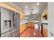 Modern kitchen with stainless steel appliances and granite countertops at 2520 Eclipsing Stars Dr, Henderson, NV 89044