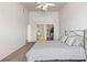 Spacious bedroom features two closets, ample natural light, and a comfortable bed at 3360 Cactus Shadow St # 203, Las Vegas, NV 89129