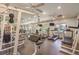 Community gym offers a variety of weight training and cardio equipment in a bright, open space at 3360 Cactus Shadow St # 203, Las Vegas, NV 89129
