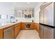 Modern kitchen includes stainless steel appliances and sleek cabinetry, ideal for cooking and entertaining guests at 3726 Las Vegas Blvd # 2410, Las Vegas, NV 89158