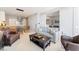 Cozy living room flowing into dining area and bedroom at 3726 Las Vegas Blvd # 2410, Las Vegas, NV 89158