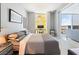 Stylish bedroom with dedicated workspace and city view at 3726 Las Vegas Blvd # 2410, Las Vegas, NV 89158