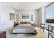 Beautiful main bedroom with bath, city view, and modern design at 3726 Las Vegas Blvd # 2410, Las Vegas, NV 89158