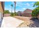 Large backyard featuring a concrete patio and block wall for privacy at 4378 Cherrystone Ct, Las Vegas, NV 89121