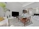 Bright living room featuring high ceilings, modern decor, and comfortable seating at 6184 Willow Rock St, Las Vegas, NV 89135
