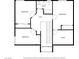 Upstairs floor plan highlighting bedrooms, bathrooms, and open spaces, providing a detailed home layout at 6235 Westwind Rd, Las Vegas, NV 89118