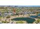 Residential area with lakes, golf course, and mountain views at 11359 Winter Cottage Pl, Las Vegas, NV 89135