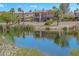 Stunning backyard view of the pond highlighting the proximity of home to the golf course at 11359 Winter Cottage Pl, Las Vegas, NV 89135