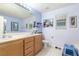 Bathroom with double sinks and tile flooring at 11739 Village Arbor St, Las Vegas, NV 89183