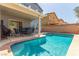 Stunning backyard pool and covered patio for ultimate outdoor enjoyment at 11739 Village Arbor St, Las Vegas, NV 89183