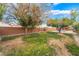 Lush backyard featuring mature trees and a well-maintained lawn, offering a serene outdoor space at 120 N Phyllis St, Las Vegas, NV 89110
