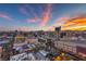 Striking aerial view captures the vibrant Las Vegas cityscape under a colorful sunset sky at 150 Las Vegas Blvd # 1912, Las Vegas, NV 89101
