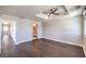 Spacious bedroom featuring modern hardwood floors, recessed lighting, and adjacent bathroom access at 150 Las Vegas Blvd # 1912, Las Vegas, NV 89101