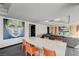 Bright community space with dining table, modern art, and comfortable seating arrangement at 150 Las Vegas Blvd # 1912, Las Vegas, NV 89101