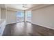 Bright living room featuring hardwood floors and views of the city at 150 Las Vegas Blvd # 1912, Las Vegas, NV 89101
