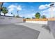 The backyard features a concrete pad with the Stratosphere in the background at 2112 Santa Ynez Dr, Las Vegas, NV 89104