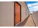 Inviting front door with a fresh coat of paint welcomes you to the home at 2112 Santa Ynez Dr, Las Vegas, NV 89104