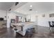 Open concept living room includes a pool table and tiled flooring at 2200 Santa Ynez Dr, Las Vegas, NV 89104