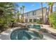Exterior of a beautiful home with a pool and hot tub at 253 White Willow Ave, Las Vegas, NV 89123