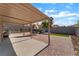 Great outdoor space features a covered patio, brick pavers, outdoor seating, and built-in barbecue at 3443 Citruscedar Way, North Las Vegas, NV 89032