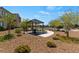 A common area featuring a picnic gazebo with a trash receptacle at 3709 Neblina Dr, Henderson, NV 89052