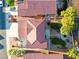 An aerial view of a home showing its landscaping and terra cotta colored roof at 4114 Jessica Marie St, North Las Vegas, NV 89032