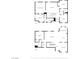Detailed floorplan showcasing the layout of two floors with bedrooms, living spaces and kitchen at 4114 Jessica Marie St, North Las Vegas, NV 89032