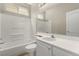 Bright bathroom featuring a tub and single sink, designed for relaxation at 432 Emerald Heights St, Las Vegas, NV 89144