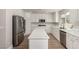 Contemporary kitchen featuring white cabinetry, stainless steel appliances, and a functional island at 432 Emerald Heights St, Las Vegas, NV 89144
