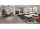Spacious living area with a dining table, fireplace, and plush seating arrangement at 4324 W Lake Mead Blvd # 202, Las Vegas, NV 89108