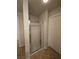 Modern bathroom with framed walk in shower and tile floors at 4675 Basilicata Ln # 103, North Las Vegas, NV 89084
