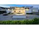 Expansive backyard featuring a decorative water feature and stone patio at 5 Crystal Tree Pass, Henderson, NV 89052