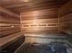 Home sauna with wooden benches and walls for relaxation and wellness at 5170 S Jones Blvd # 108, Las Vegas, NV 89118