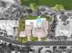 Overhead view of a luxurious home with a backyard pool, landscaped grounds, and a spacious layout for outdoor enjoyment at 584 Saint Croix St, Henderson, NV 89012